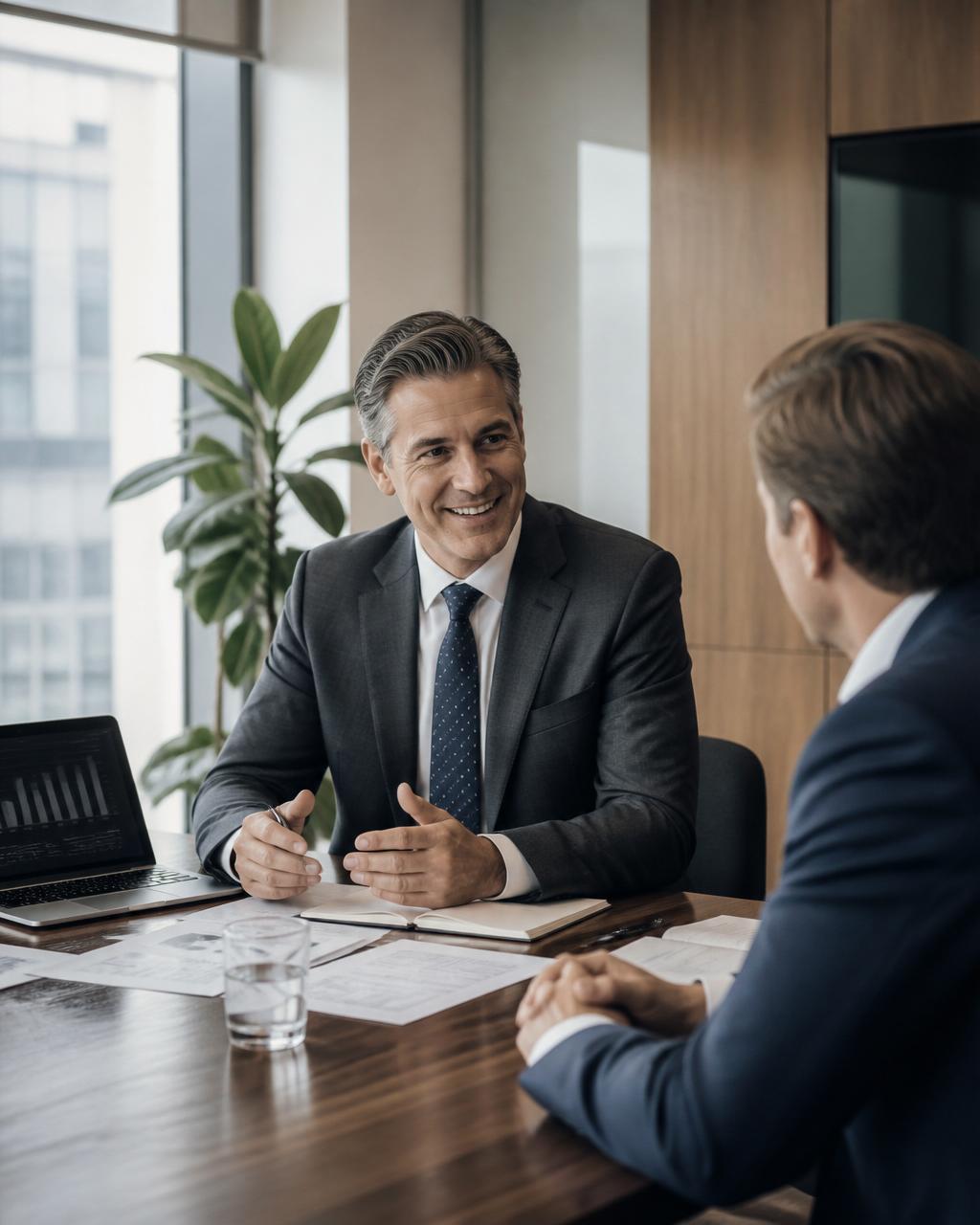 WMB advisor in a strategic discussion with an Australian business owner